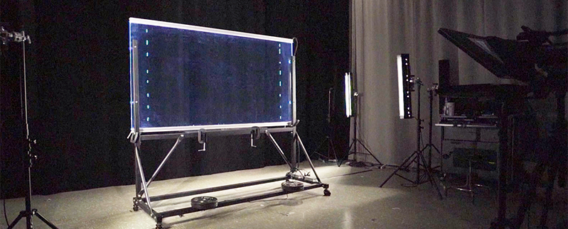 lightboard in a studio classroom