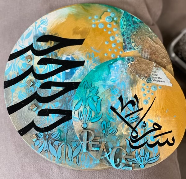 Kubra Paint & Sip painted plates