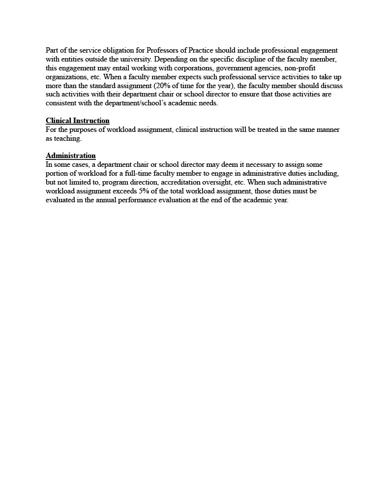 Text document containing instruction for service, clinical instruction, and administration.