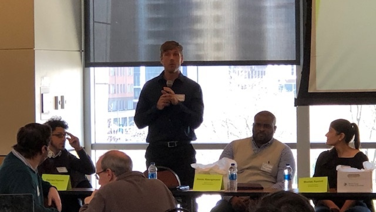 Student speaking at CSU Town Hall