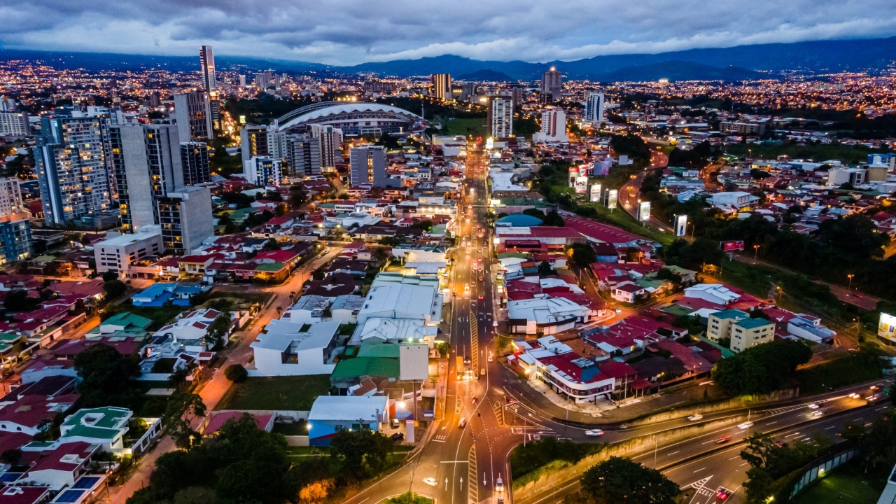 image of the capital city of San Jose from above