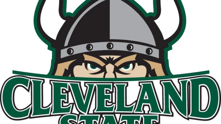 A CSU Viking Peering Over Cleveland State