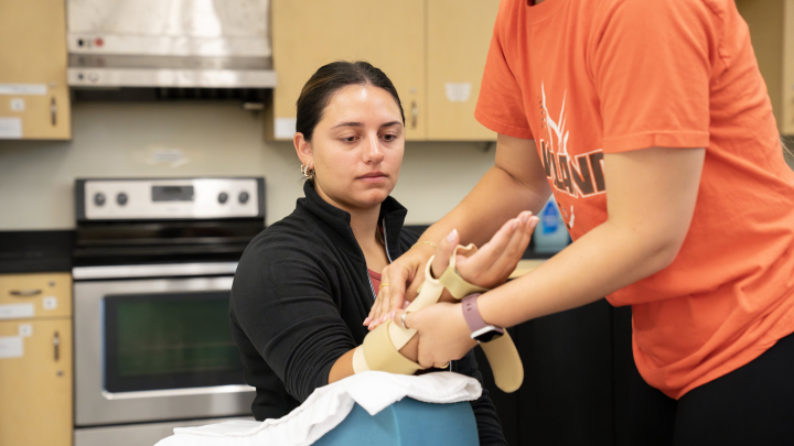 Student in therapy course