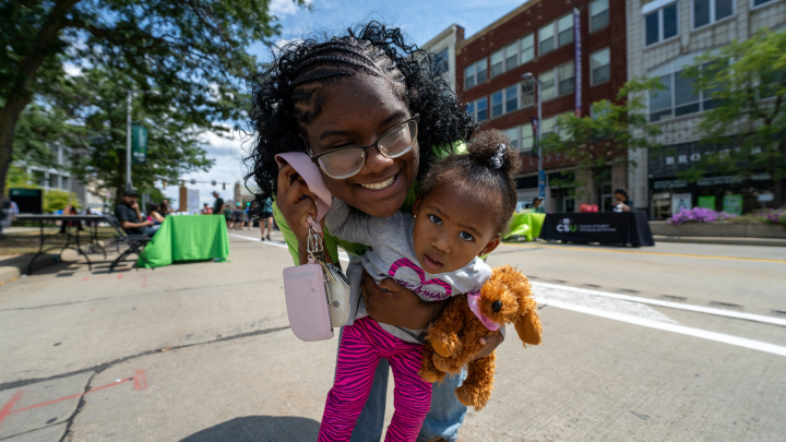 Woman and child