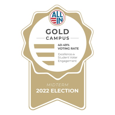 ALL IN Campus Democracy Challenge Gold Seal 2022