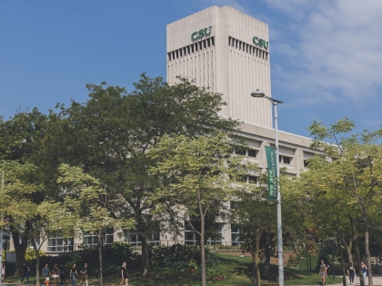 CSU campus and Rhodes Tower