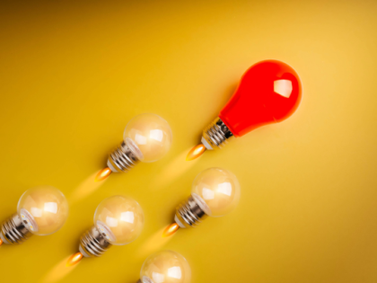 Image of Lightbulbs launching ahead