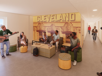 Fenn Tower Rendering of Renovated Resident Lounge