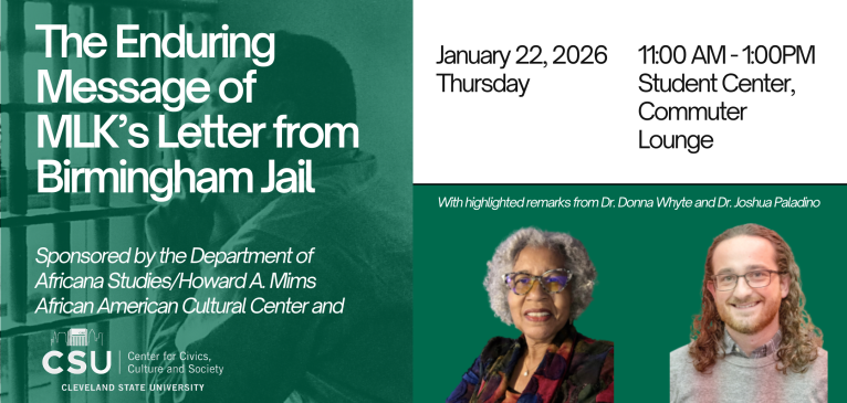 Event banner with speaker pictures